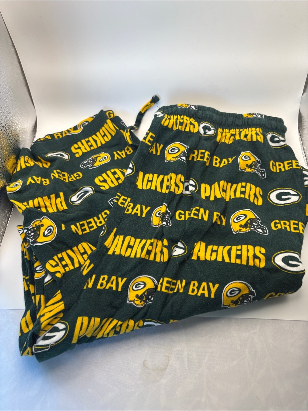NFL Green Bay Packers Dark Green and Yellow Pajama Pants
